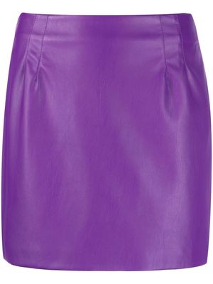 Blanca Vita faux leather miniskirt - Purple