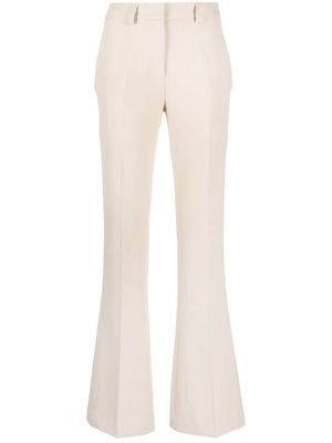 Blanca Vita flared crepe trousers - Neutrals