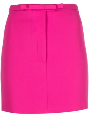 Blanca Vita front bow-detail mini skirt - Pink