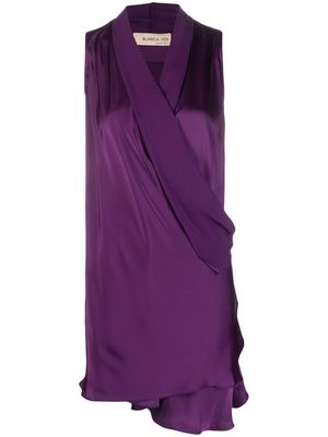 Blanca Vita gathered-detail sleeveless dress - Purple