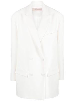 Blanca Vita Gynura double-breasted blazer - White