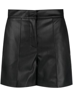 Blanca Vita high-waisted faux leather shorts - Black