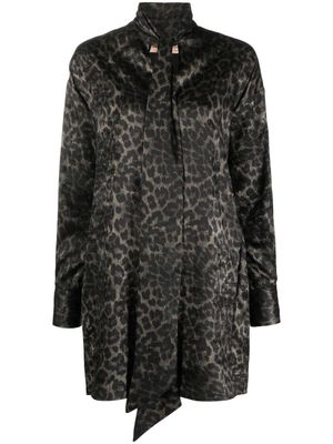 Blanca Vita leopard-print shirt dress - Brown