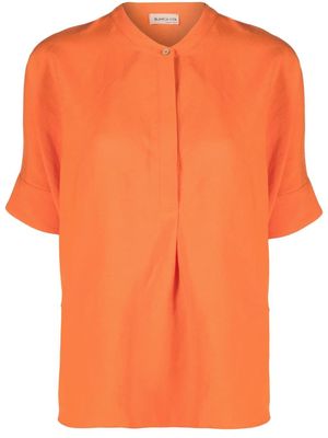 Blanca Vita linen-blend shirt - Orange