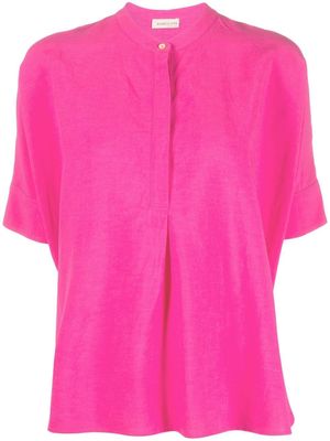 Blanca Vita linen-blend shirt - Pink