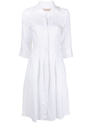 Blanca Vita long-sleeve shirt dress - White