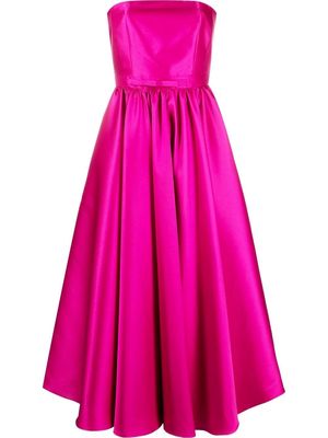 Blanca Vita loop-detail pleated dress - Pink