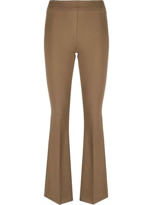 Blanca Vita mid-rise flared trousers - Brown