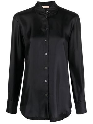 Blanca Vita plain silk shirt - Black