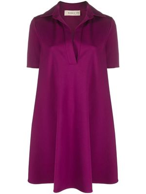 Blanca Vita polo short-sleeve dress - Purple