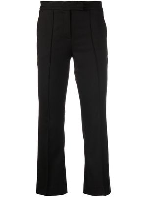 Blanca Vita Portula pintuck-detail cropped trousers - Black