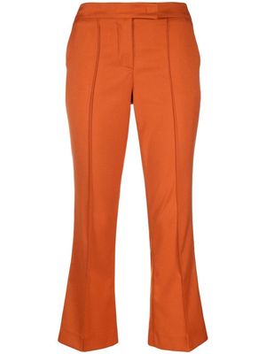 Blanca Vita Portula pintuck-detail cropped trousers - Orange