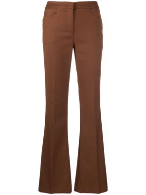 Blanca Vita pressed-crease flared trousers - Brown