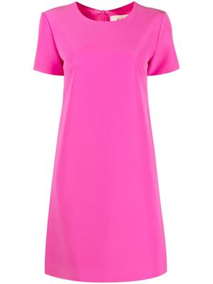 Blanca Vita round-neck A-line minidress - Pink