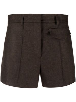 Blanca Vita Salicaria pleated mid-rise shorts - Brown