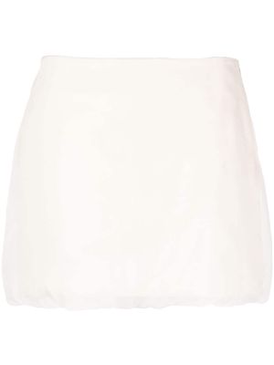 Blanca Vita satin-finish silk miniskirt - Neutrals