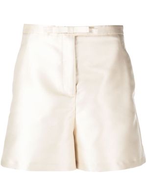 Blanca Vita satin-finish tailored shorts - Neutrals