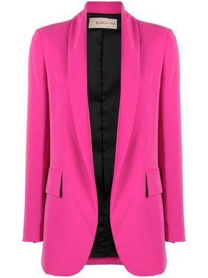 Blanca Vita shawl lapels open-front blazer - Pink