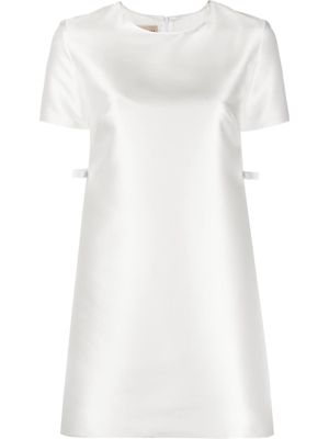 Blanca Vita short-sleeve satin minidress - White