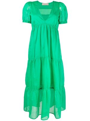 Blanca Vita short-sleeve tiered midi dress - Green