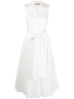 Blanca Vita sleeveless shirt dress - White