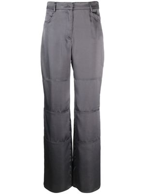 Blanca Vita straight-leg satin trousers - Grey