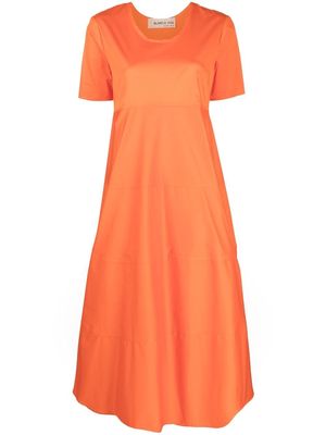 Blanca Vita tiered short-sleeve dress - Orange