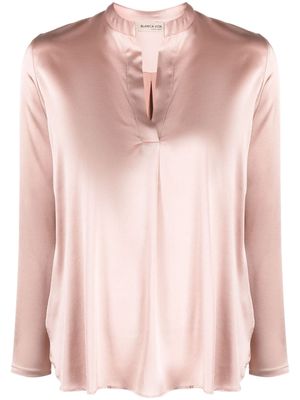 Blanca Vita V-neck silk blouse - Pink