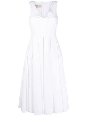 Blanca Vita V-neck sleeveless dress - White