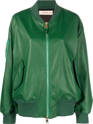 Blanca Vita zip-fastening bomber jacket - Green