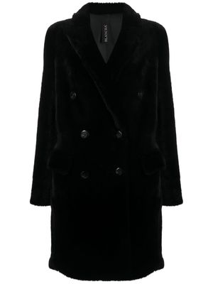 Blancha double-breasted reversible shearling coat - Black