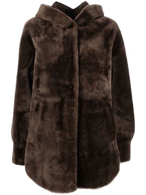 Blancha hooded reversible coat - Brown