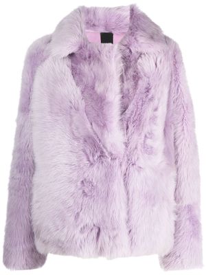Blancha padded faux-fur trim jacket - Purple