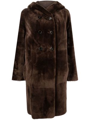 Blancha reversible double-breasted coat - Brown