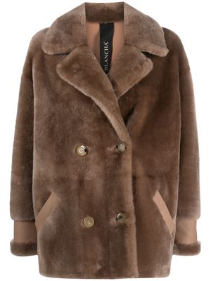 Blancha reversible shearling coat - Neutrals