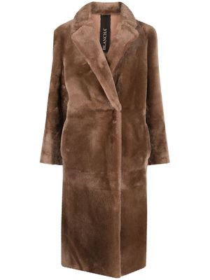 Blancha reversible shearling overcoat - Brown