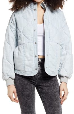 BLANKNYC Acid Wash Quilted Jacket in Sun Bleached