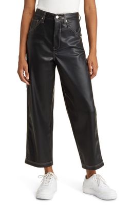 BLANKNYC Baxter Rib Cage Faux Leather Carpenter Pants in City Bound