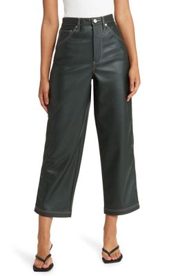 BLANKNYC Baxter Rib Cage Faux Leather Carpenter Pants in Earth Asleep