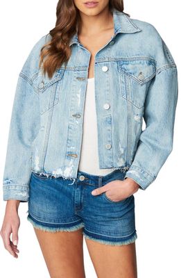 BLANKNYC Distressed Nonstretch Denim Trucker Jacket in Perfect Places