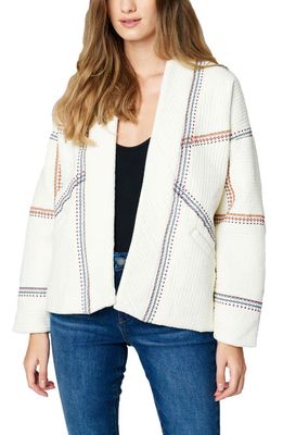 BLANKNYC Embroidered Quilted Cotton Jacket in Pure Bliss