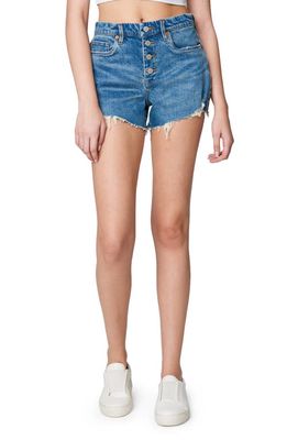 BLANKNYC Exposed Button Fly Barrow Shorts in Higher Power