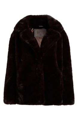 BLANKNYC Faux Fur Coat in Americano