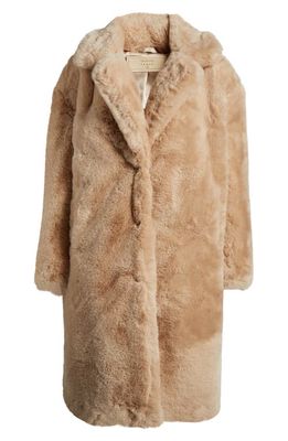 BLANKNYC Faux Fur Coat in Oatmeal Crush