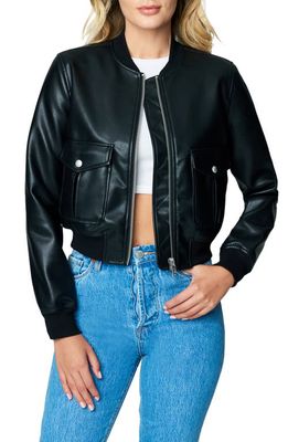 BLANKNYC Faux Leather Bomber Jacket in X Factor