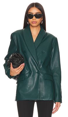 BLANKNYC Faux Leather Jacket in Dark Green