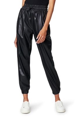 BLANKNYC Faux Leather Joggers in Night Crawling