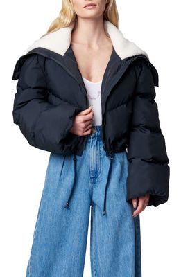 BLANKNYC Faux Shearling Lined Puffer Jacket in Open Mic