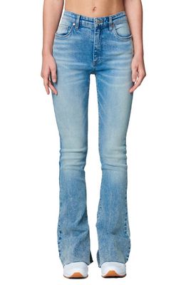 BLANKNYC Hoyt Raw Hem Mini Bootcut Organic Cotton Jeans in Dance Floor