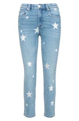 BLANKNYC Madison Star Embroidered High Waist Crop Skinny Jeans in Ever After